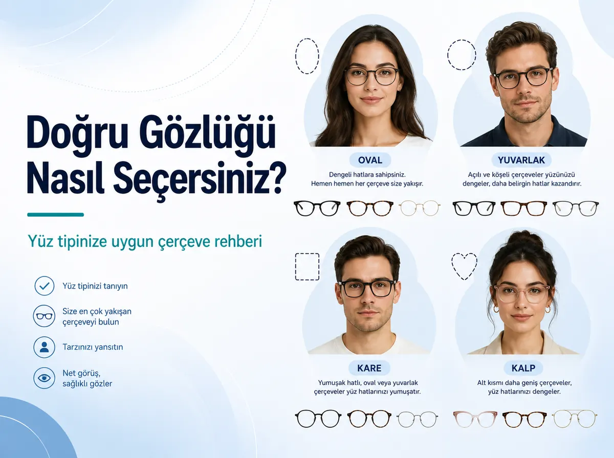 Doğru Gözlüğü Nasıl Seçersiniz? Yüz Tipinize Uygun Çerçeve Rehberi