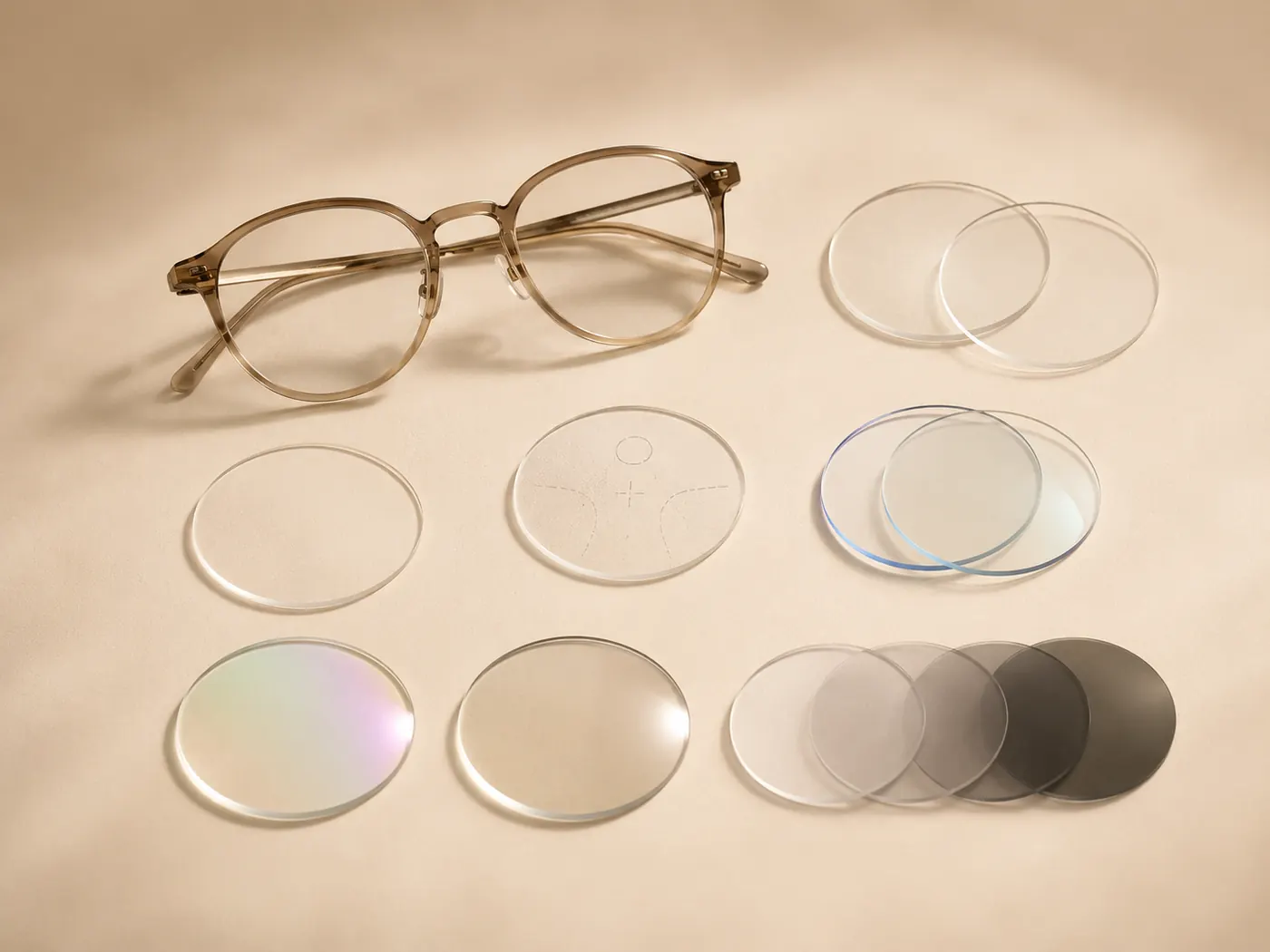 Optik cam ve progresif lens seçenekleri